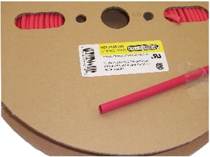 1/8 Inch Heat Shrink Tubing 100 Foot Roll Red