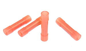 22 - 18 AWG Red Nylon Butt Splicer - 100 Pieces
