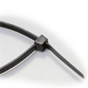 Cable Zip Tie Wraps, Medium Duty (50lb), Color Black, Length 7.4", 100 Piece