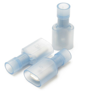16 - 14 AWG Fully Insulated Male Push-On 0.250" 16 - 14 AWG Fully Insulated Male Push-On 0.250"