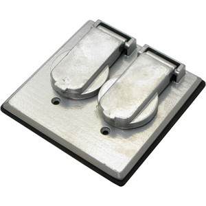 Two Gang with Two Single Receptacles Weatherproof Cover