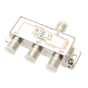Splitter, CATV, F-Type, 3-Way, 2300 Mhz Splitter, CATV, F-Type, 3-Way, 2300 Mhz