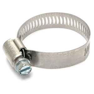 Hose Clamp SAE 20 Marine Grade Stainless 13/16 Inch to 1-3/4 Inch Hose Clamp SAE 20 Marine Grade Stainless 13/16 Inch to 1-3/4 Inch