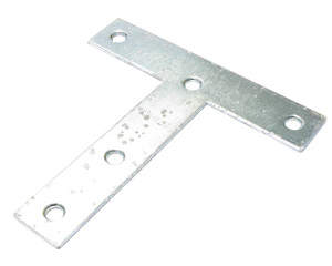 T Plate, Zinc Plated Steel, 5 Inch x 5 Inch