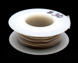 Kynar PVDF Wire Wrap Wire, 30 AWG, 100 Foot White