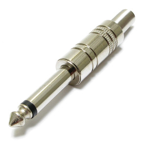 Standard 1/4 Inch Mono Phone Plug, Metal Construction Standard 1/4 Inch Mono Phone Plug, Metal Construction