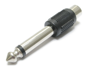 Mono 1/4 Inch Male to RCA Female Adapter