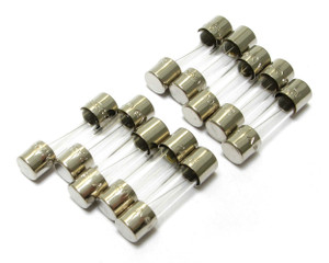 Small, Medium Time Delay GMC Glass Fuse - 10 Pack, 2 Amp