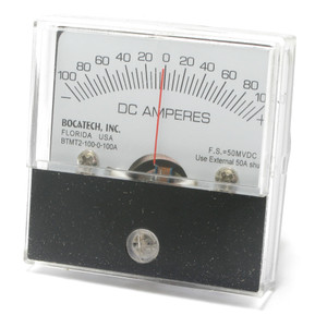 100-0-100 Amp DC Analog Panel Meter, 2 Inch 100-0-100 Amp DC Analog Panel Meter, 2 Inch