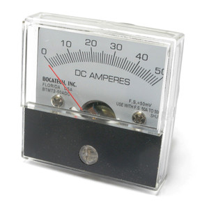 0-50 Amp DC Analog Panel Meter, 2 Inch