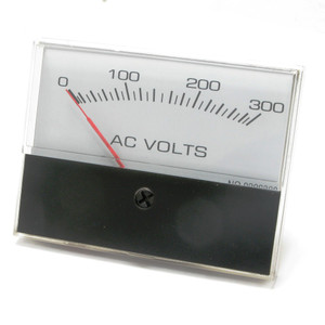 0 - 300 Volt AC Analog Panel Meter, 3 Inch 0 - 300 Volt AC Analog Panel Meter, 3 Inch