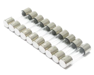 Small, Fast-Acting GMA Glass Fuse, 375mA - 10 Pack