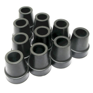 Replacement Rubber Cane-Crutch Tips, Black, 3/4 Inch, 10 Piece