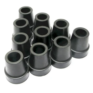 Replacement Rubber Cane-Crutch Tips, Black, 3/4 Inch, 10 Piece