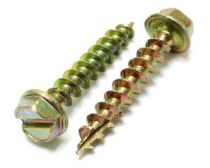 #8 x 1 Inch Slotted Hex Head Sheet Metal Screw (100-Pack)