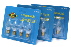 Incandescent Bulb, C7, 7 Watt, 120 Volt AC, 12 Pack