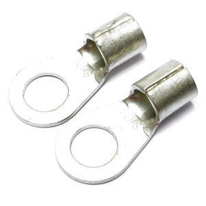 2 Gauge Non-Insulated 1/2 Inch Ring Terminal, 2 Piece