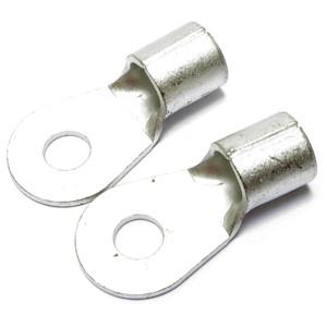 2 Gauge Non-Insulated 5/16 Inch Ring Terminal, 2 Piece