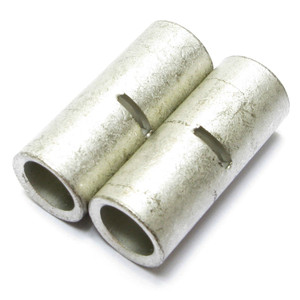 2 Gauge Non-Insulated Butt Connectors, 2 Piece