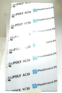 Aluminum Composite Material Sheet, White 33.75 x 17 x 0.25 Inch