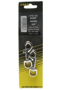 Snap Hook With Swivel Eye, 3/8-Inch, 2-Piece Snap Hook With Swivel Eye, 3/8-Inch, 2-Piece