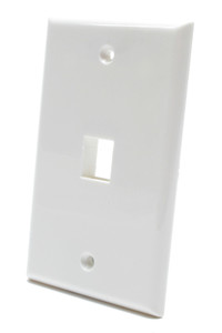 Single Gang Wall Plate, Supports 1 Keystone Insert