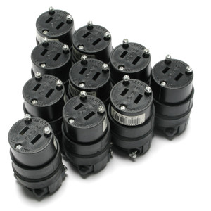 Leviton 115CR NEMA 1-15R  125VAC 15 Amp 2-Pole Polarized Receptacle, 10pcs