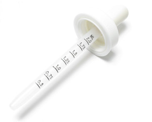 2 mL Clear Plastic Graduated Dropper, Cap Size: 28-400