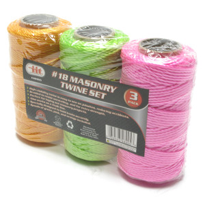 Masonry Line Twine, 3 Pack #18 Braided String
