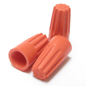 Ideal 73B, Wire Nut, Orange, 14-22 Gauge, 100 Piece Lot Ideal 73B, Wire Nut, Orange, 14-22 Gauge, 100 Piece Lot
