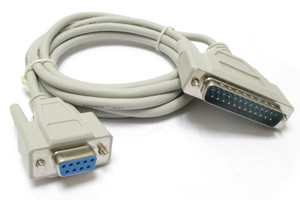 DATMODEM06 Serial Modem Cable, DB-9 Female to DB-25 Male, 6ft