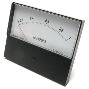 0 - 1 Ampere AC Analog Panel Meter, 4.5 Inch
