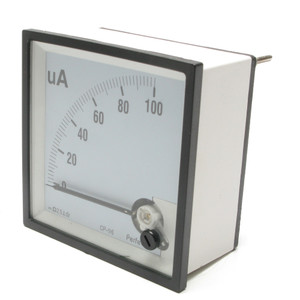 0 - 100 Microamp DC Europa Analog Panel Meter, 96mm 0 - 100 Microamp DC Europa Analog Panel Meter, 96mm
