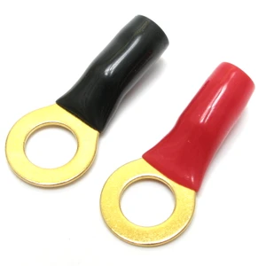 Gold Terminals 5/16" Ring 10-12AWG, Insulated, 20pcs