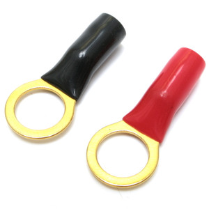 Gold Terminals 3/8" Ring 10-12AWG, Insulated, 20pcs Gold Terminals 3/8" Ring 10-12AWG, Insulated, 20pcs