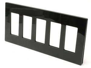 RPP Devices SL265-BK Decora Screwless 5-gang Wall Plate, Black, 10pcs