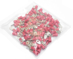 Thomas & Betts Ring Terminal #10 Ring 8AWG, Red, 100pc Thomas & Betts Ring Terminal #10 Ring 8AWG, Red, 100pc