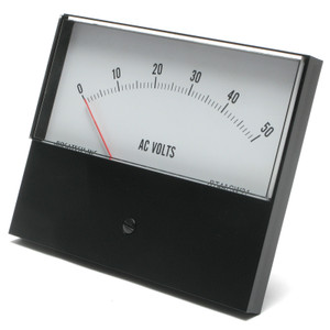 0 - 50 Volt AC Analog Panel Meter, 4.5 Inch Meter 0 - 50 Volt AC Analog Panel Meter, 4.5 Inch Meter