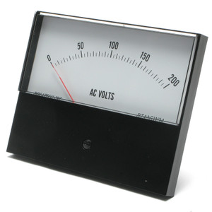 0 - 200 Volt AC Analog Panel Meter, 4.5 Inch Meter 0 - 200 Volt AC Analog Panel Meter, 4.5 Inch Meter