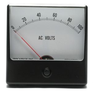 0 - 100 Volt AC Panaview Analog Panel Meter, 3 Inch 0 - 100 Volt AC Panaview Analog Panel Meter, 3 Inch