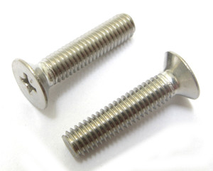 Stainless Steel Bolts/Machine Screw, 10-32 x 7/8" Phillips Flat Head, 100pcs