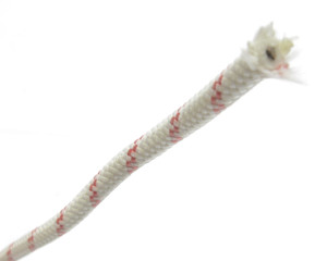 18AWG SF-2 High-Temperature Lead Wire, 600V, 200C, White w/red tracer, 50ft