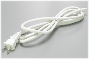 18/2 SJTW Replacement Power Cord, White, Single End