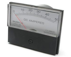 0-50 Amp DC Analog Panel Meter, 2.5 Inch