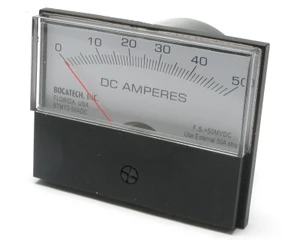 0-50 Amp DC Analog Panel Meter, 2.5 Inch