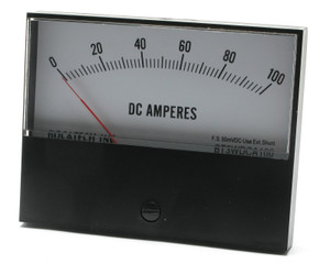 0-100 Amp DC Analog Panel Meter, 3.5 Inch