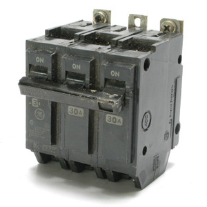GE THQB/L-693 120/240VAC 30 Amp 3-Pole Circuit Breakers, 2pcs GE THQB/L-693 120/240VAC 30 Amp 3-Pole Circuit Breakers, 2pcs
