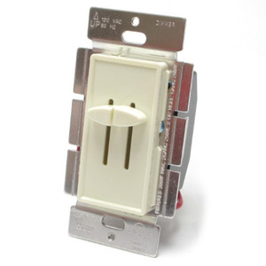 Dual Slide Dimmer, 300 Watt, Single Pole, 120 Volt, Almond, 60 Piece