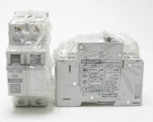 Schurter AS168X-CB2G040 277VAC, 4 Amp, 2-pole DIN Rail Circuit Breaker Schurter AS168X-CB2G040 277VAC, 4 Amp, 2-pole DIN Rail Circuit Breaker