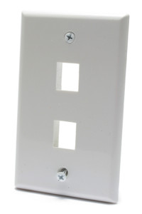 Wall Plate, 2-Port, Keystone Cutout Wall Plate, 2-Port, Keystone Cutout